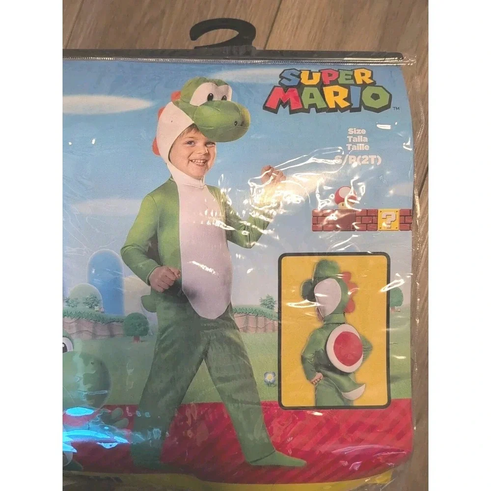 Yoshi Super Mario Brothers Nintendo Fancy Dress Halloween Toddler Child Costume - Picture 3 of 4